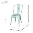 thumbnail image 4 of Metropolis Metal Industrial Side Chair (Set of 4) - na Dining Chairs Distressed White, 4 of 5
