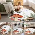thumbnail image 5 of Round Rug 3.3Ft Washable Non-Slip, Spring Mushrooms Circle Area Rugs for Living Room Bedroom, Farmhouse Pastoral Botanical Watercolor Indoor Floor Mats Carpet Runner for Home Decor Aesthetic, 5 of 8