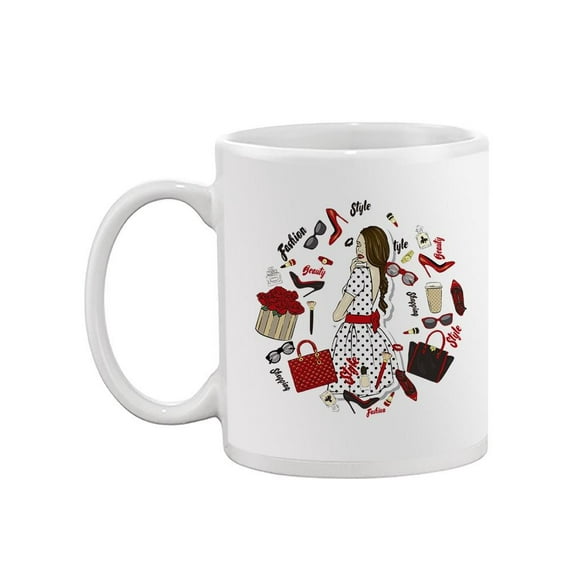 Young Girl Shopping Mug - Image by Shutterstock