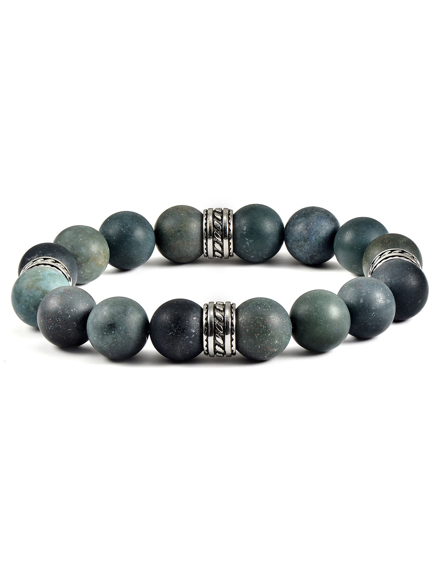 Moss Agate Matt Natural Gemstone Bracelet 6-9'' Elasticated Chakra Healing Stone Moss Agate Matt Natural Gemstone Bracelet 6-9'' Elasticated Chakra Healing Stone