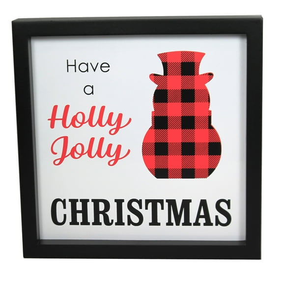 Christmas Buffalo Plaid  Sign Metal Plaque Holidays 54611A Snowman