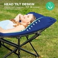 thumbnail image 6 of Camping Cot for Sleeping 28" Extra Wide, Heavy-Duty 1200D Oxford Foliding Cots for Adults Portable with Mattress, Carry Bag for Guest, Travel, Hiking, Navy, 6 of 9