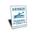 thumbnail image 3 of Kayaker Parking Novelty Decor, Metal Wall Sign - 10x14 Inches, 3 of 4