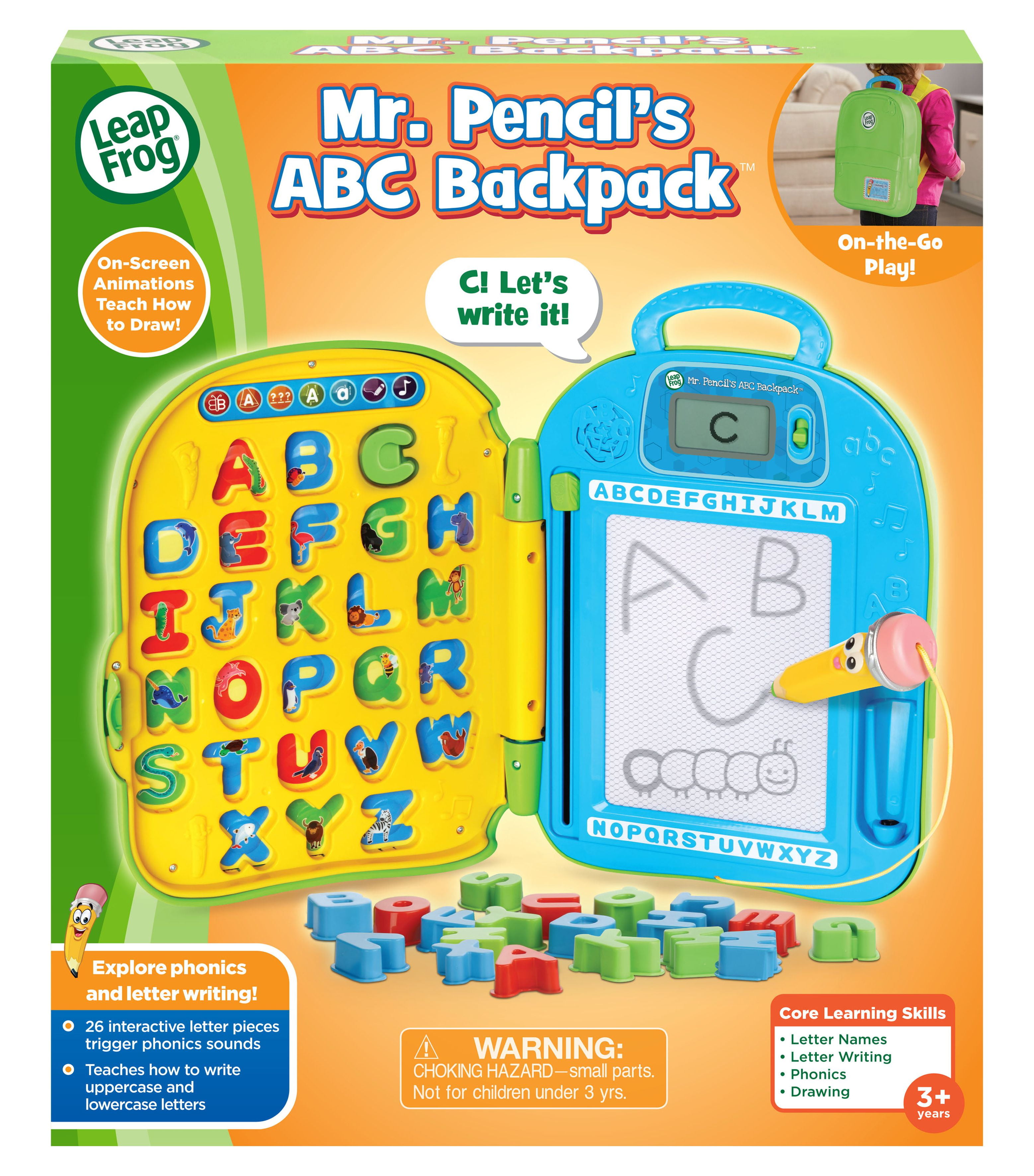 LeapFrog, Mr. Pencil's ABC Backpack, Preschool Learning Toy, Phonics Toy