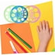 thumbnail image 3 of 10pcs Circle Protractor Template Drawing Tool for Circles Pink MultiFunction Plastic Ruler Random Color, 3 of 5