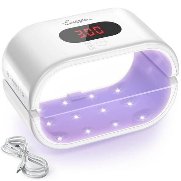 Lámpara UV de resina Suzzam, grande, de doble cara, 36 W, con temporizador de 360°