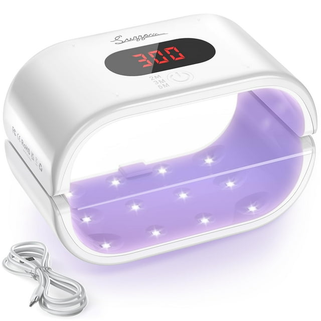 Lámpara UV de resina Suzzam, grande, de doble cara, 36 W, con temporizador de 360°