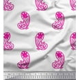 thumbnail image 1 of Soimoi Pink Cotton Jersey Fabric Floral & Paisley Print Fabric by Yard 58 Inch Wide, 1 of 1