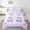 thumbnail image 2 of Erosebridal Dreamy Cherry Comforter Sets Queen Size, Cartoon Bow Comforters & Duvets, Princess Style Decor, Reversible 3 Pieces, 2 of 8