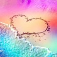 thumbnail image 1 of Full Drill - 5D Diamond Painting Kits Beach Love Heart, 1 of 4