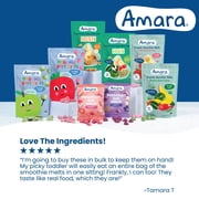 Amara Organic Smoothie Melts, Mixed Red Berries, Baby & Toddler Snacks, No Added Sugar, Baby Food Stage 2, 1 oz Bag