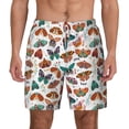 thumbnail image 2 of Picia Colorful Butterfly pattern Mens Swim Trunks with Compression Liner Stretch Beach Shorts Quick Dry with Zipper Pockets No-Chafing Board Shorts-XX-Large, 2 of 9