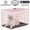 Pink, variant on YRLLENSDAN 42 inch Foldable Large Dog Crate for Large Dogs, Metal Wire Dog Cage with Plastic Tray and Handle Double-Door Outdoor Dog Crates and Kennels for Medium dogs, Black