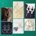 thumbnail image 6 of 1 Box 6 Styles 120Pcs Earrings Beading Hoop Bulk Beaded Earring Making Hoop Linking Gold Silver Teardrop Ring Oval Earring Components Findings for DIY Earrings Jewelry Making Accessories, 6 of 6