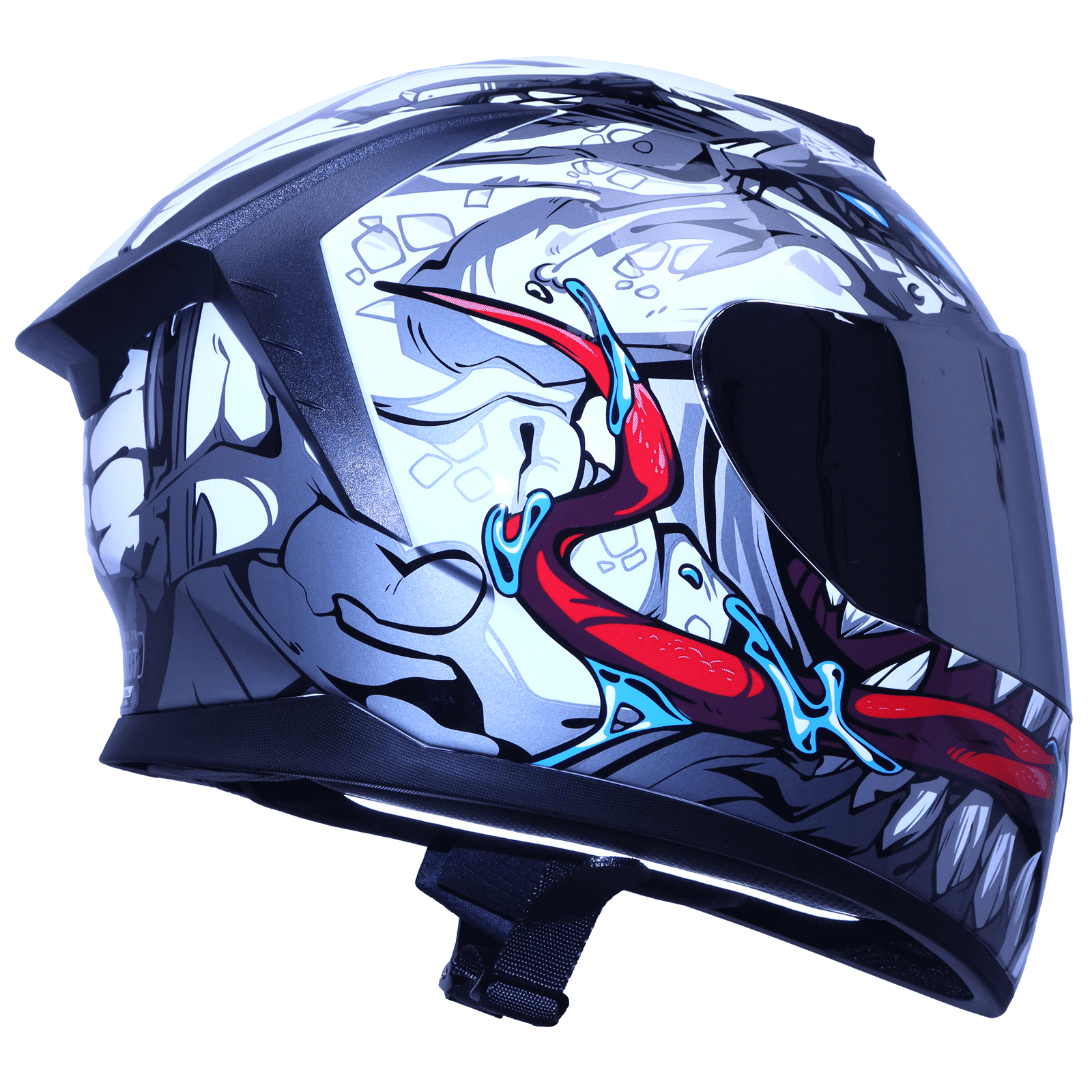 Full-Face Adult Motorcycle Helmet, Motocross ATV Offroad Dirt Bike Helmet DOT Approved White, L Size