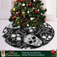 thumbnail image 6 of FMSHPON Skulls10 Xmas Christmas Tree Skirt Stand Mat for Holiday Party Decoration Indoor Outdoor 36 inches, 6 of 6