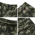 thumbnail image 6 of Zimjoy Mens Cargo Shorts Athletic Lightweight Breathable Casual Gym Work Mens Shorts Drawstring Elastic Waist Bermuda with Zipper Pockets Camouflage L, 6 of 6