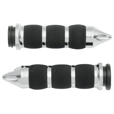 Avon Air Cushion Chrome Spike Fly by Wire Handlebar Grips (AIR-90-CH-FL-SP)