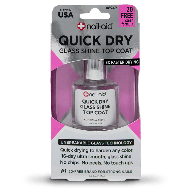NAIL-AID Quick Dry Glass Shine Top Coat 