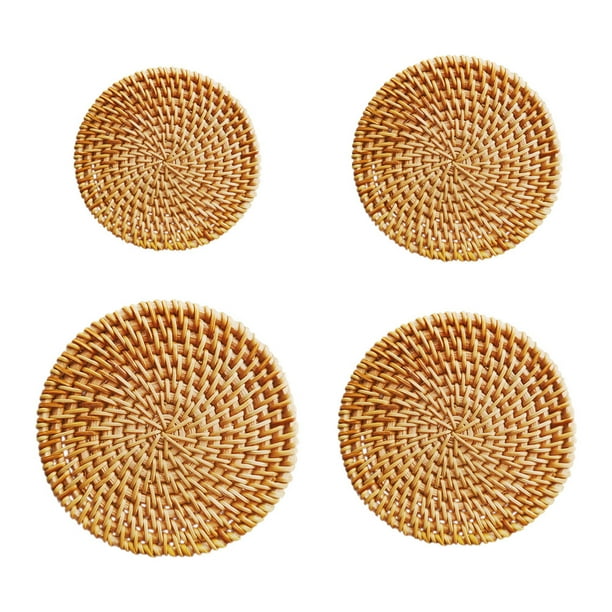 4 manteles de ratán para mesa, para ceremonia del té (4 tamaños)