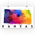 thumbnail image 3 of Kansas, State Abstract Watercolor (16x24 Giclee Gallery Art Print, Vivid Textured Wall Decor), 3 of 3