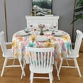 thumbnail image 2 of Pioneer Flower Round Tablecloth 60" X 60",Wrinkle Wipeable Table Cloth for Kitchen Dining Room Picnic Patio Party, 2 of 6