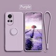 thumbnail image 1 of For Funda Oppo Reno 10 5g Liquid Silicone Ring Holder Soft Phone Skin Cover for Oppo Reno 10 Pro Upgrade Shockproof Back Fundas PURPLE For Reno 10 5g, 1 of 6