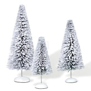 Wg Tree - Snow Laden Sisals Set Of 3 Mini Trees