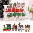 thumbnail image 3 of Hbdhejl Christmas Wooden Mini Train Decorations Solid Wood Christmas Train Cabinet Table Decorations, 3 of 8