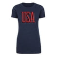 thumbnail image 2 of Women's USA Patriot T-shirts, 4th of July Shirts, Women's Graphic Tees - Heather Navy MH200WPATRIOT S24 XS, 2 of 3