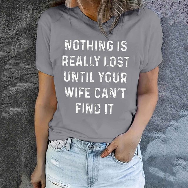 JMKQLZ Blouse de Travail à Manches Courtes pour Femmes avec Impression de Lettres Amusantes T-Shirt d'Été