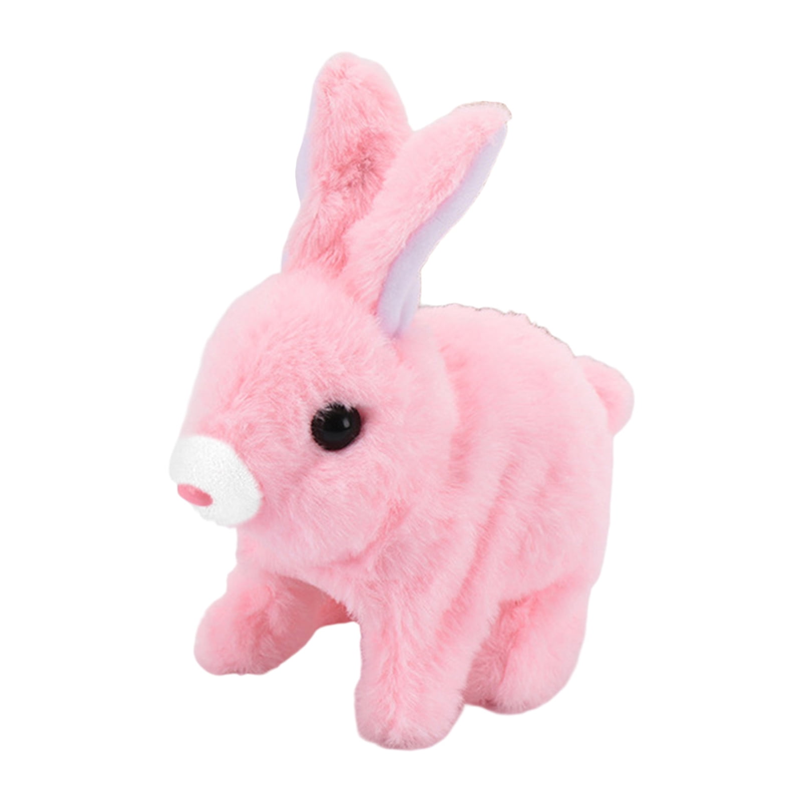 Electric Rabbit Toy Plush Bunny Battery Operated Hopping Animal Rabbit ...