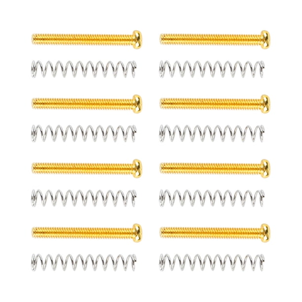 Resorte de montaje para pastilla de guitarra NikouMX 8 juegos de tornillo de montaje
