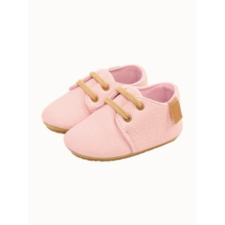 

Pudcoco Baby Boys Girls Leather Sneakers Non-Slip Rubber Sole Crib Shoes Oxford Loafers
