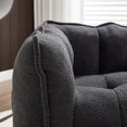 thumbnail image 3 of Soft Bean Bag Chair with High Resilient Foam, Square Lazy Sofa with Footstool - Comfortable Chenille Cover for Adults, Ideal for Living Room, Bedroom, Gaming, Reading & TV, 3 of 9