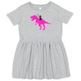 thumbnail image 3 of Inktastic Princess Riding Her T-rex Girls Toddler Dress, 3 of 5