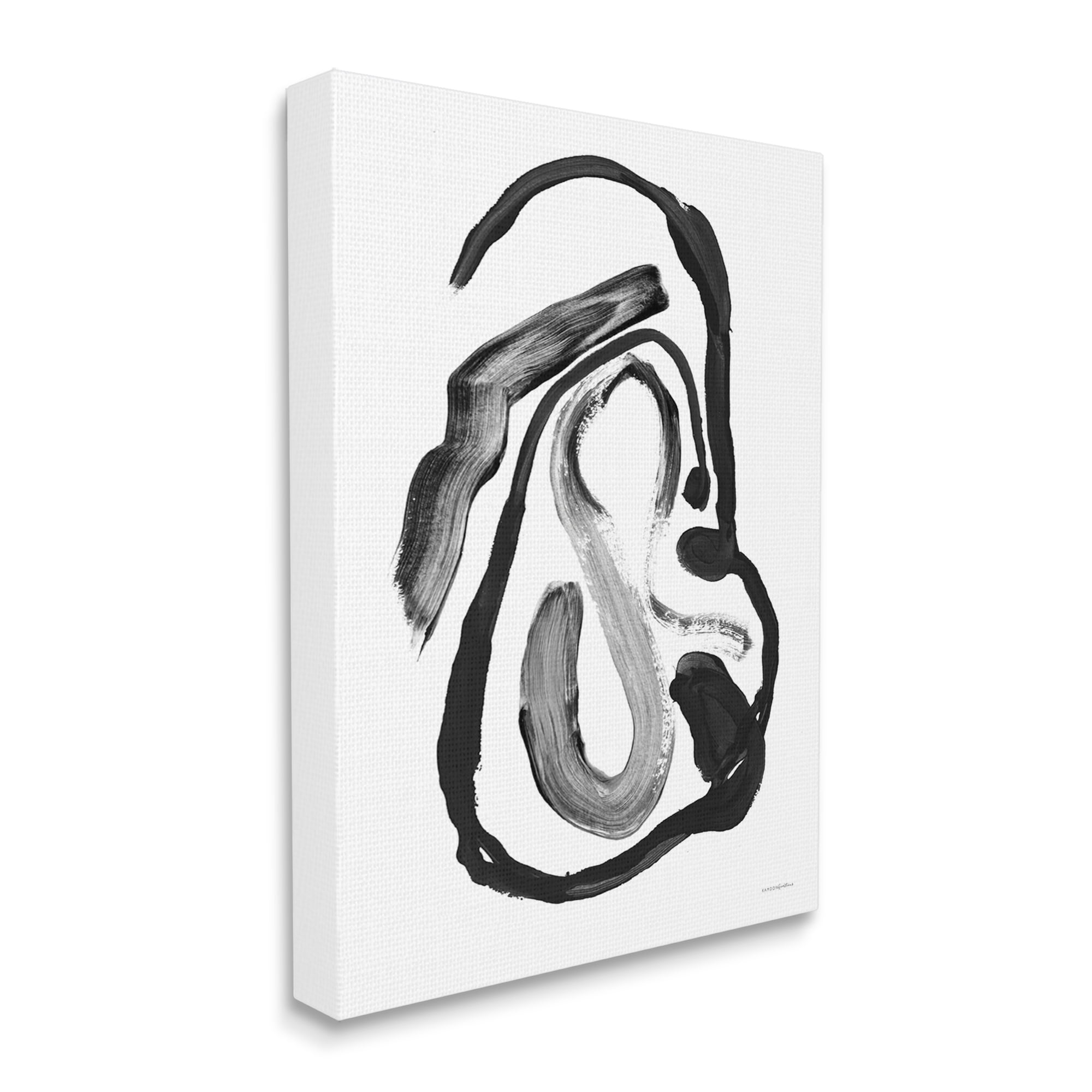 Stupell Industries Minimal Modern Calligraphic Doodle Line Abstract Faces ,36 x 48, Design by Kamdon Kreations