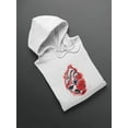 thumbnail image 3 of Floral Red Heart Shape Hoodie Women -Image by Shutterstock, Female Large, 3 of 4