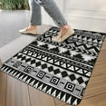 thumbnail image 2 of Collection Accent Door Rug 30x17in Black Moroccan Boho Tribal Design Doormat, Non-Skid Absorbent Door Rug High Traffic Areas Rugs for Entryway Living Room Bedroom, 2 of 6