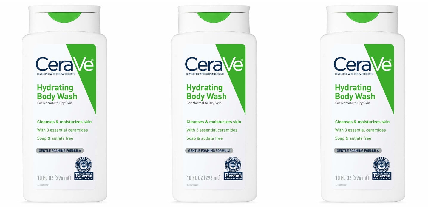 CeraVe Hydrating Body Wash 10 oz (Pack of 3)