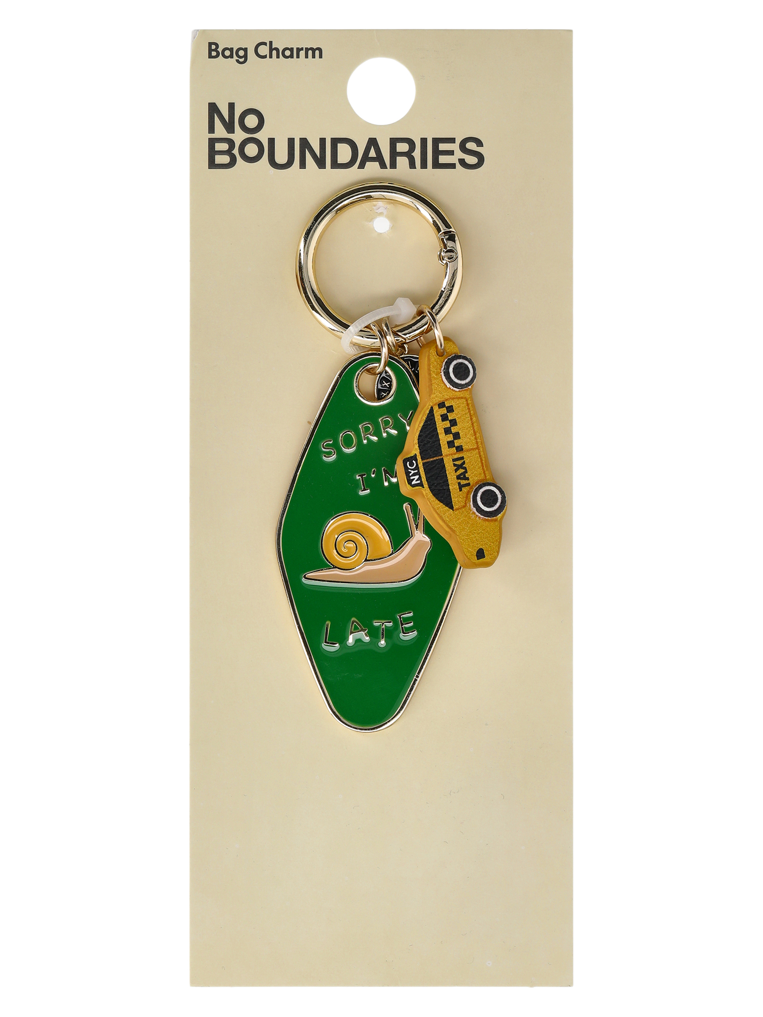 No Boundaries Women's Motel Key Bag Charm, Emerald Green