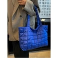 thumbnail image 3 of LAVA Puffer Tote Bag for Women Lightweight Quilted Puffy Handbag Down Cotton Padded Carryall Shoulder Bags Blue, 3 of 11