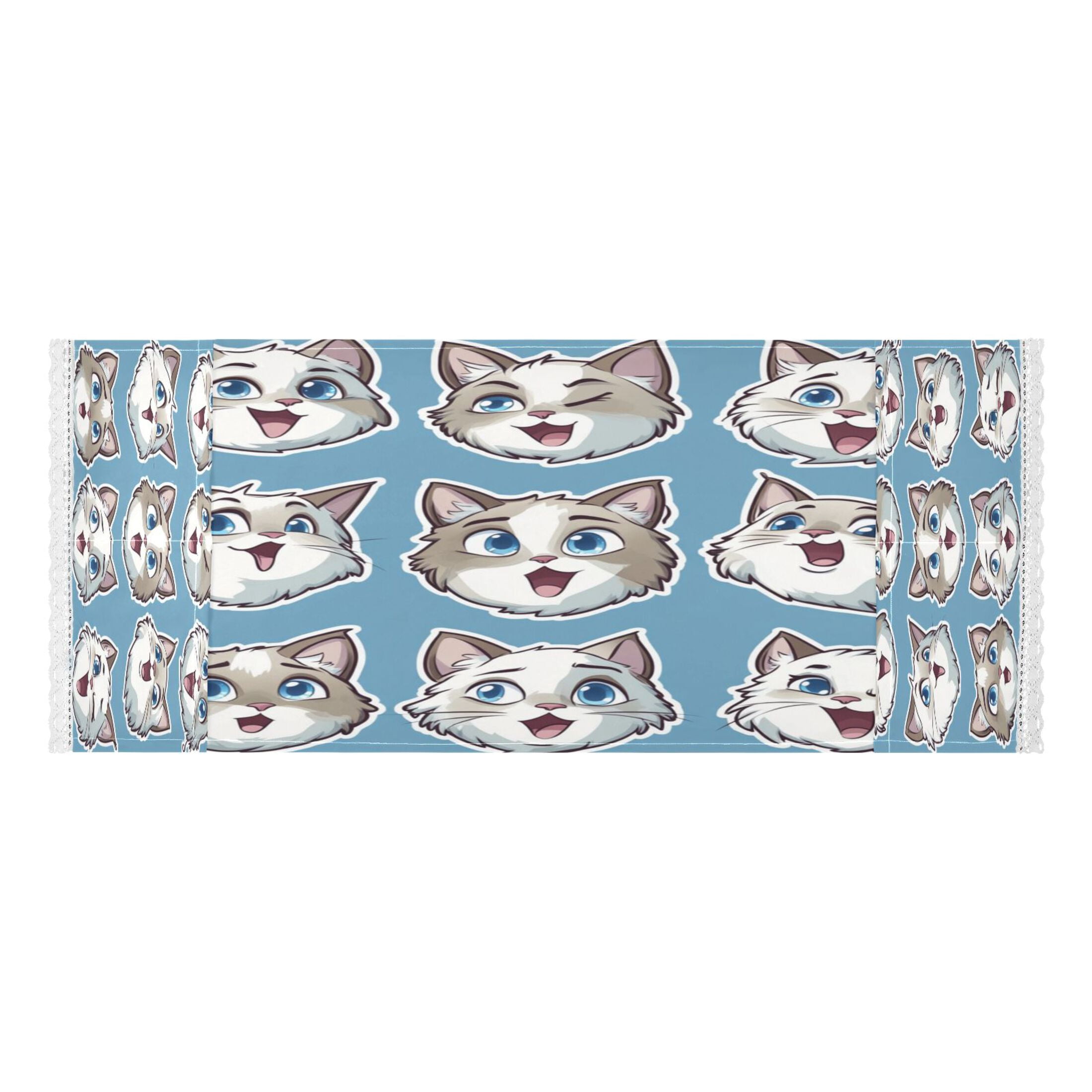 Cute Cartoon Ragdoll CatWasher and Dryer Covers Dust-Proof and Oil Resistant Fridge Cover with 4 Storage Pockets Washing Machine Top Cover for Laundry Kitchen Home 51.2 x 22 In