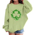 thumbnail image 2 of Otqutp St Patricks Day Sweatshirt for Teen Girls Pullover Crewneck Sweatshirts Kids Long Sleeve Irish Shamrock Graphic Hoodie Shirt, 2 of 8