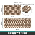 thumbnail image 7 of Brown Christmas Gingerbread Pattern Kitchen Rugs Sets Of 2,Anti Fatigue Kitchen Mat Rugs Non Slip Washable,Decorative Kitchen Floor Mats for Kitchen,Sink,Laundry,17"x30"+17"x47", 7 of 7