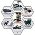 thumbnail image 3 of Calcetines de yoga sin dedos, empuñaduras y correas antideslizantes, para pilates, barra, ballet, bikram, entrenamiento para mujeres, 3 of 5