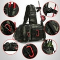 thumbnail image 4 of DAYIN Men Fishing Tackle Bag Single Shoulder Crossbody Tactical Bags Waist Pack Fish Lures Gear Utility Storage Fishing Box Chest Bag., 4 of 7