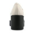 thumbnail image 4 of Journee Womens Kezziah Loafer Style Lug Outsole Platform Pumps, Widths Available, 4 of 10