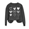 thumbnail image 4 of Meichang Chandails en Molleton à Col Rond pour Femmes, Chandails en Molleton de la Saint-Valentin, Pull Imprimé Cœur Mignon, Manches Longues, Décontracté, 4 of 4