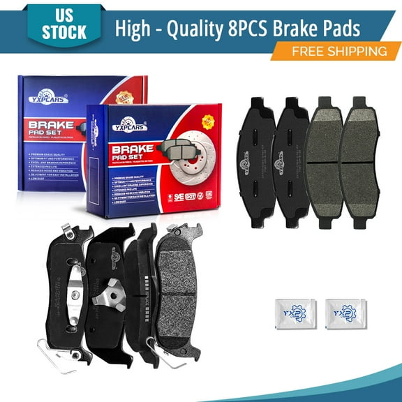 YXPCARS Front Rear Ceramic Brake Pads (P-1183, P-1041), Brake Pads Set for Nissan Armada Titan, 2004 2005 Infiniti QX56